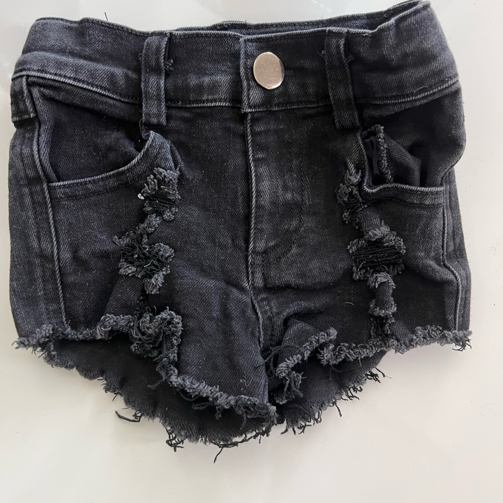 Toddler distressed denim shorts